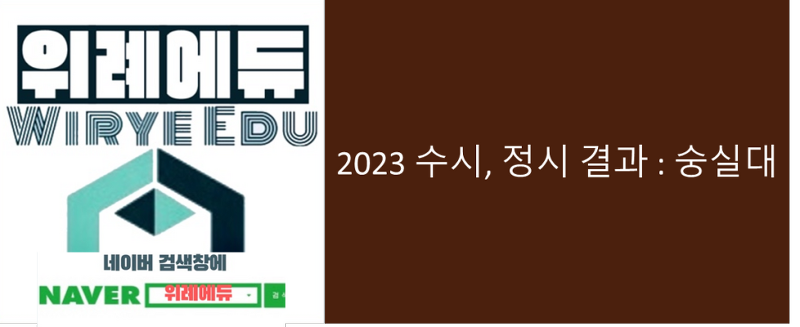 2023 수시, 정시경과 : 숭실대