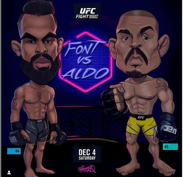 2021년 12월5일 UFC 롭 폰트 조제 알도 무료중계