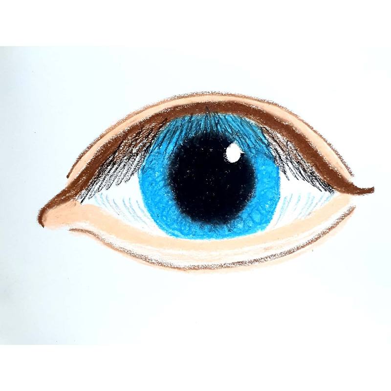 Light Blue Eye 밝은 파란색 눈 / 일러스트 그림 드로잉 / 눈 그리기