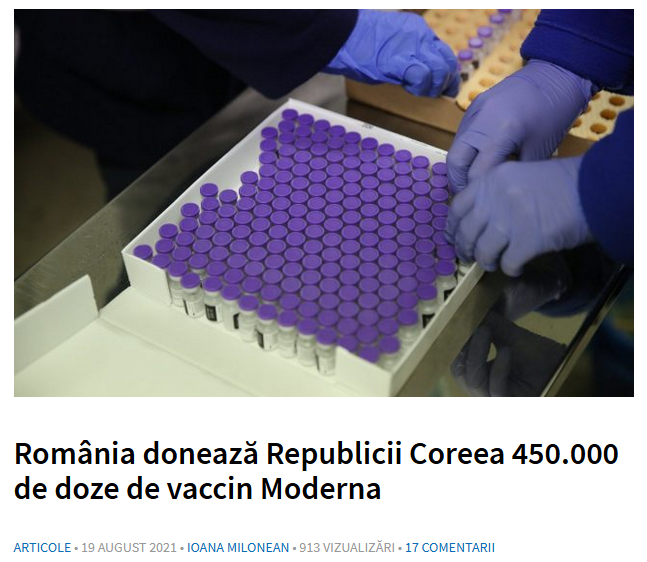 루마니아의 백신 기부가 감동인 이유