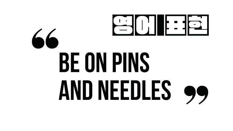 (자주 쓰는 영어 표현) Be on pins and needles