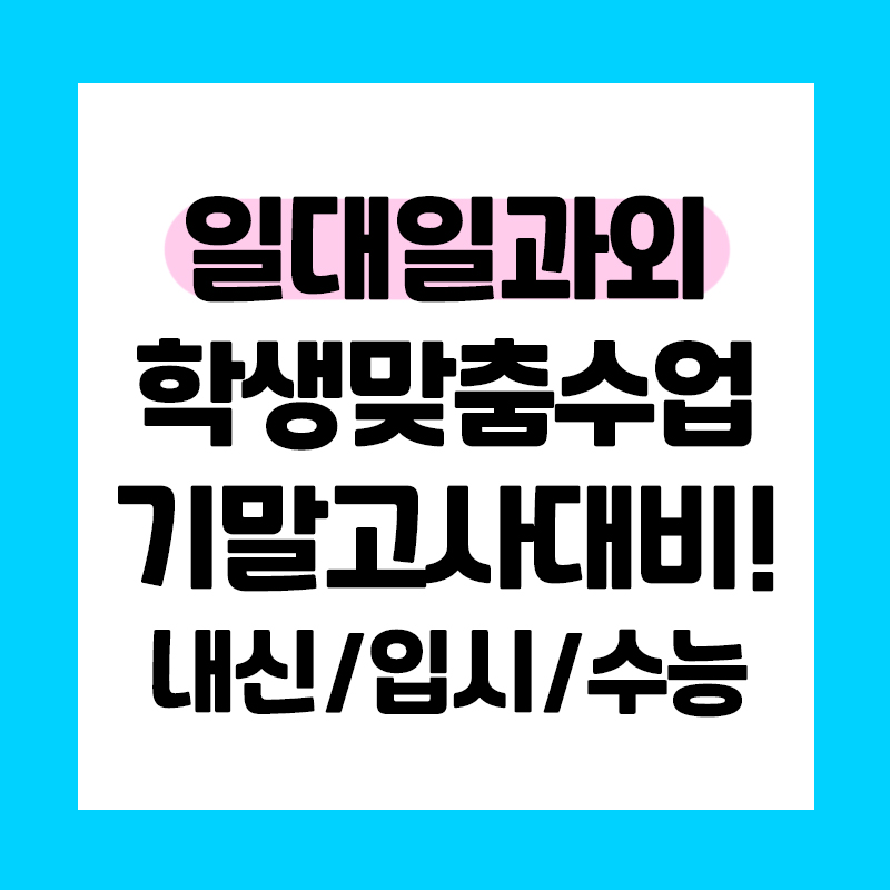인천 고등학생 영어과외 수학 중학생 초등 국어 일대일 전문