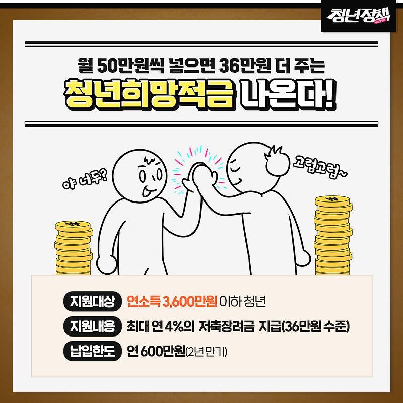 2022년 청년희망적금 지원혜택 정리