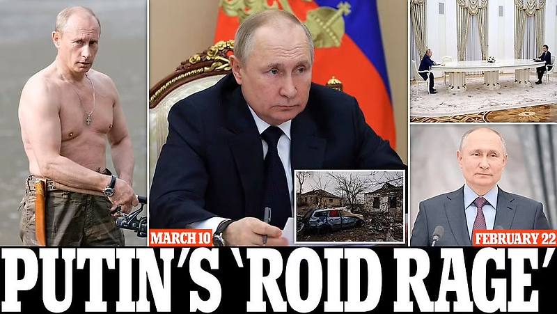 [독점] 푸틴, 스테로이드 치료로 인한 '스테로이드 분노' 앓고 있을 수도  VIDEO: 'Bloated' Putin may be suffering from steroid treatment for cancer, spies claim