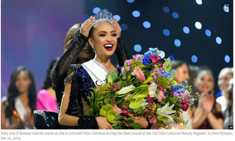 미스 USA '알보니 가브리엘', 미스 유니버스 대회 우승 Miss Universe 2023 winner: R'Bonney Gabriel Miss USA win di 71st edition of di pageant