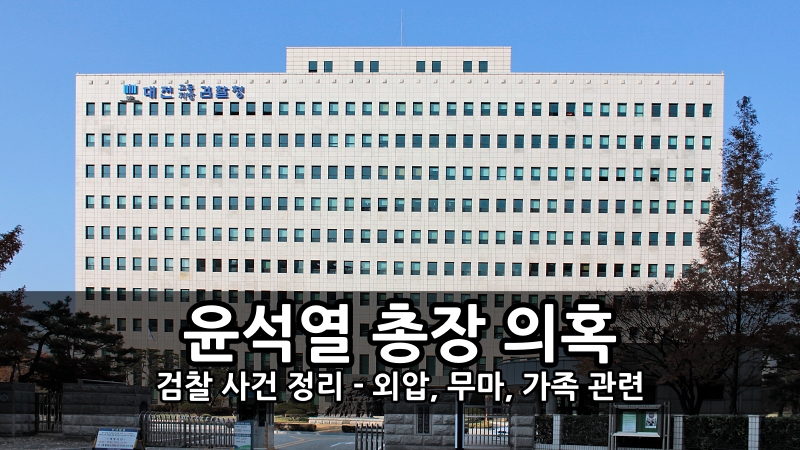 검찰의 윤석열 총장 의혹 사건 정리 - 외압, 무마, 가족 관련