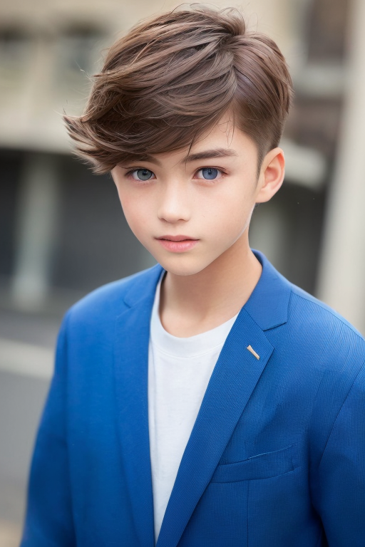 [Boy-206] boy, man, brown hair, blue eyes, handsome, cute, teen, teenage, street & city background, free images, Ai images