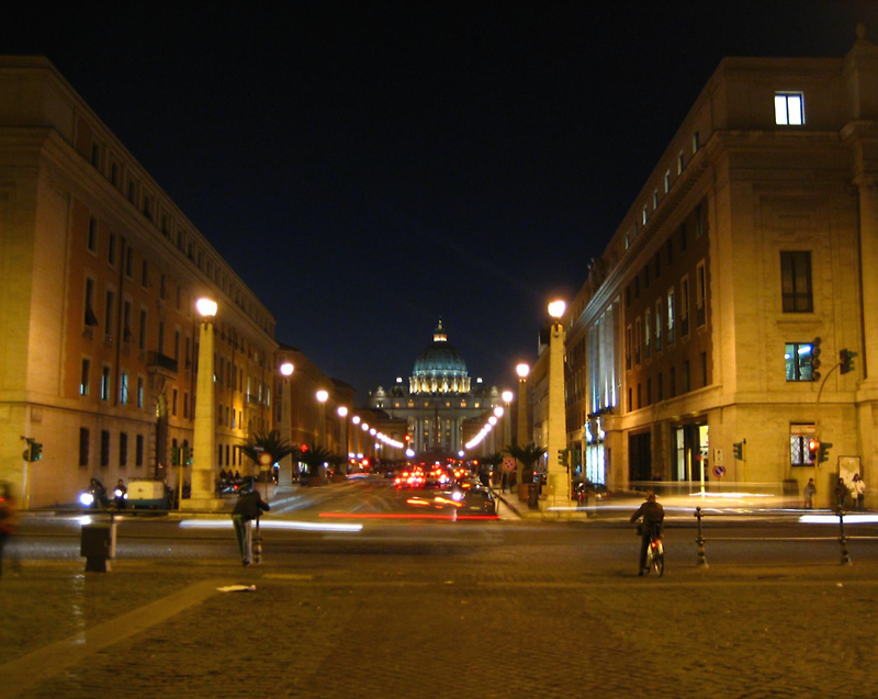 바티칸 여행기 마지막편 - 성 베르로 광장 야경, 천사의 성 야경, 바티칸 야경