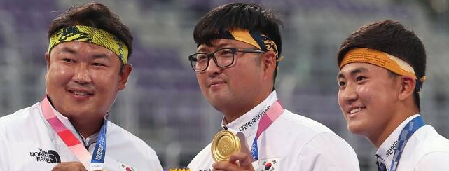 올림픽 남자 양궁 단체전 금메달 획득(3번째 금메달 획득)