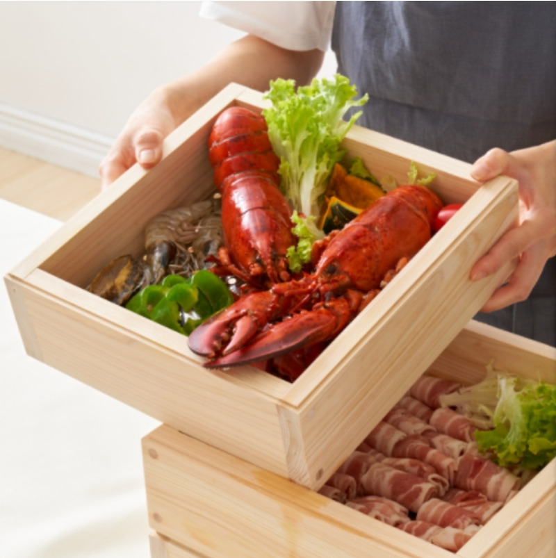무료배송 해방타운 유선 편백나무찜기 2대째 편백나무 찜기 1단 2단 3단 100% 수제작 세이로무시 편백찜기 풀세트