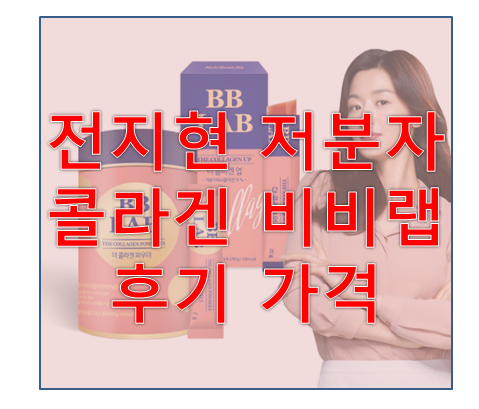 전지현 저분자콜라겐 비비랩 가격 후기