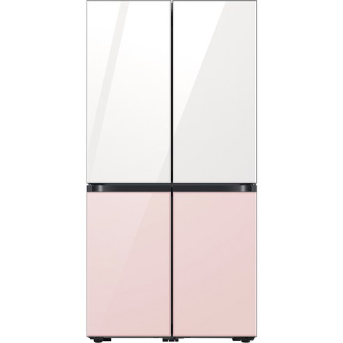 삼성전자 비스포크 4도어 냉장고 글래스 875L 방문설치글램 화이트(상단), 글램 핑크(하단) · RF85C90F155의 제품 사용 후기