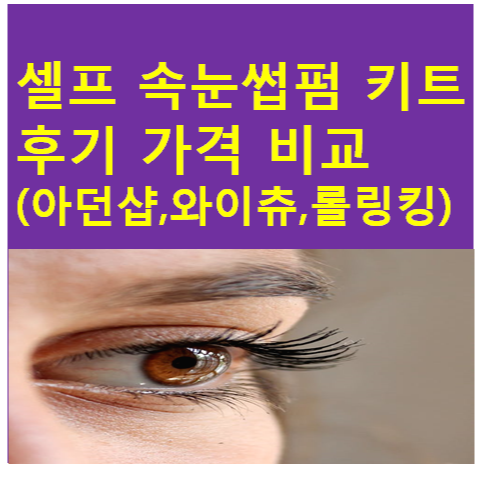 셀프 속눈썹 펌 키트 후기 가격 총정리 (아던샵,와이츄,롤링킹)