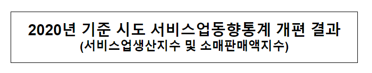 2020년 기준 시도 서비스업동향통계 개편 결과