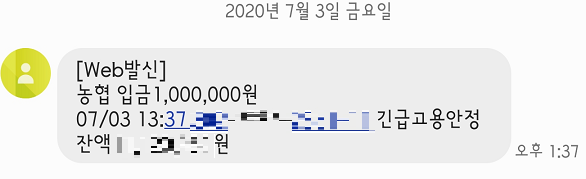 긴급고용안정지원금 신청완료, 접수 및 심사진행부터 입금까지 후기