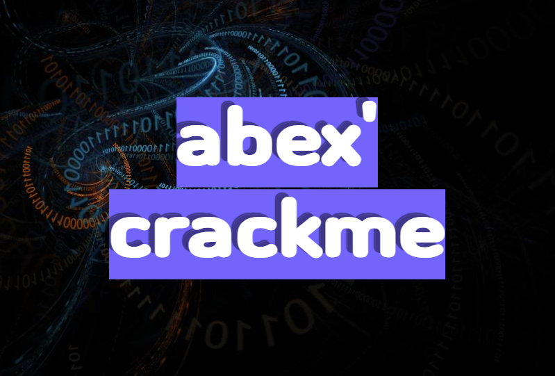 abex' CrackMe 1 실습