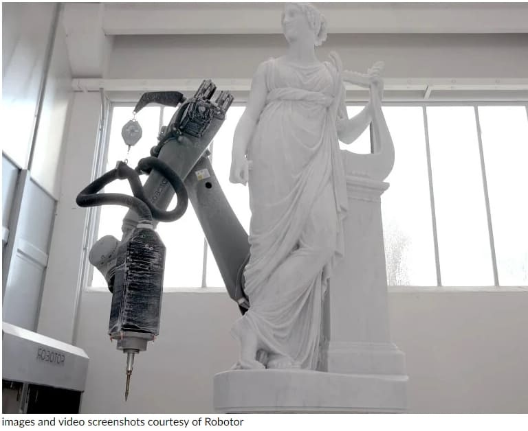 어쩌나! 이젠 조각도 로봇으로...VIDEO:Il Robot di ROBOTOR realizza la replica della Tersicore di Canova