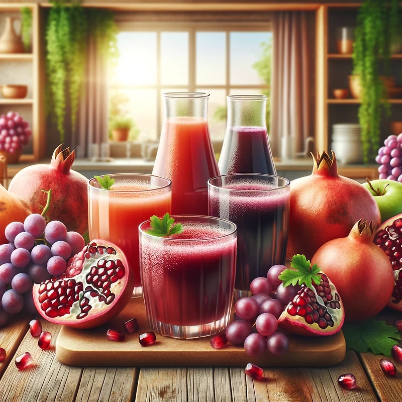 석류 주스 vs 포도 주스: 항산화 성분 및 심혈관 건강에 미치는 영향 비교