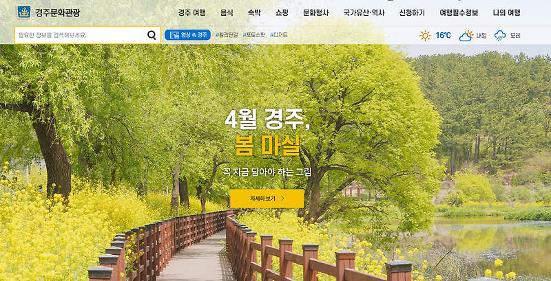 2024년 4월 경주 벚꽃 명소 현황 만개 예정일 확인방법