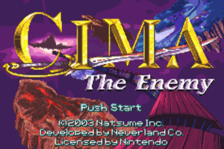 나츠메 (Natsume) - 시마 더 에너미 북미판 CIMA The Enemy USA (게임보이 어드벤스 - GBA - 롬파일 다운로드)