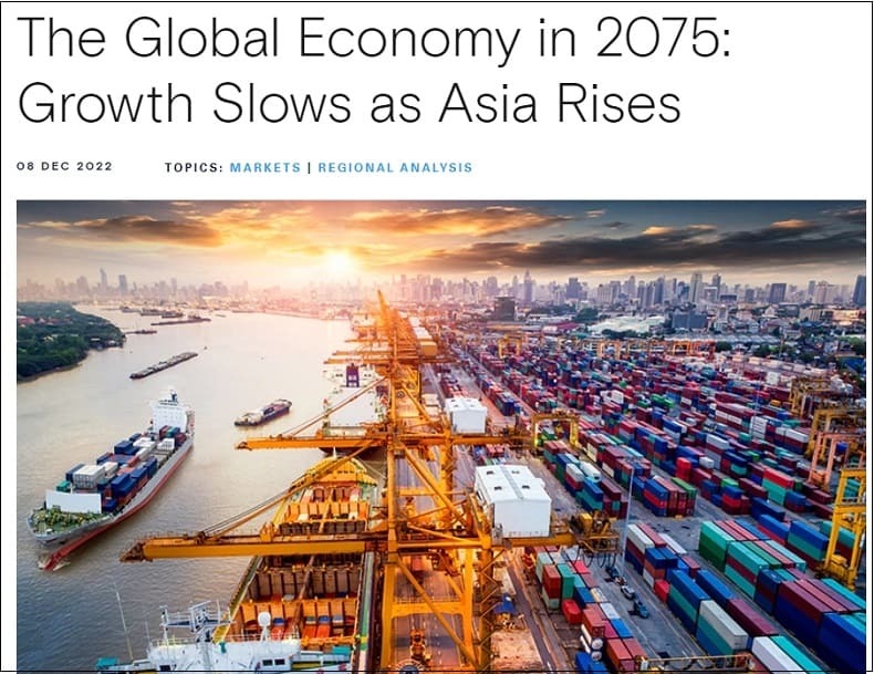 2075년 세계 경제는 어찌될까...그리로 2050년 한국경제의 충격 소식 The Global Economy in 2075: Growth Slows as Asia Rises