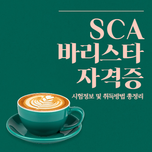 SCA 바리스타 자격증 시험 정보 및 취득방법 총정리