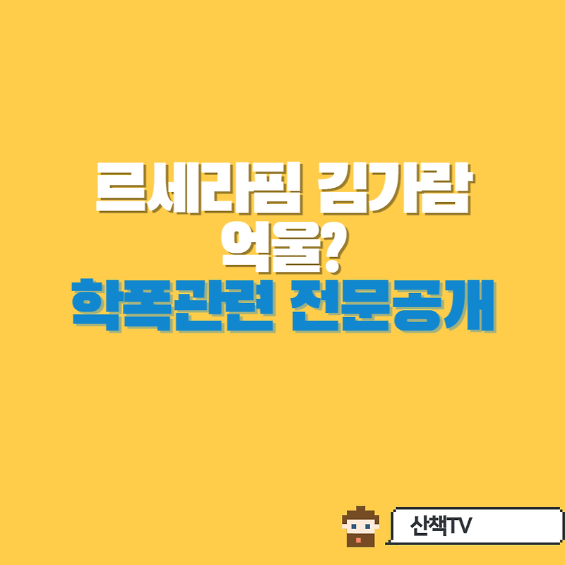 르세라핌  김가람 억울?! 피해자 학폭전문공개