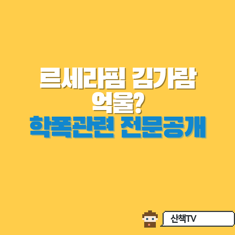 르세라핌  김가람 억울?! 피해자 학폭전문공개