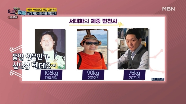 ‘체크타임’ 서태화 “106→75 고무줄 체중, 살 찌우고 빼는 것 제일 쉬워”[결정적장면]
