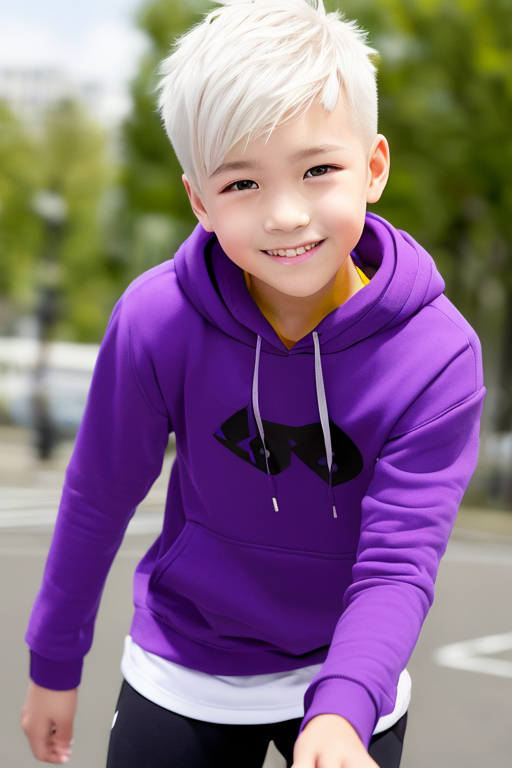 [Boy-011] boy, man, white hair, handsome, cute, teen, teenage, city, street background, free images, Ai images