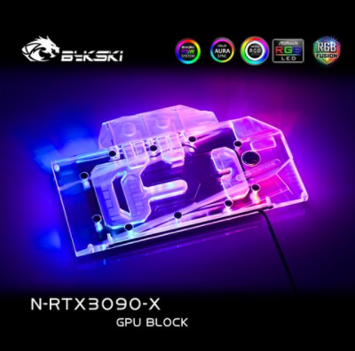 rtx 3080 3090 GPU 그래픽카드 수냉 쿨러 헤드 라디에이터 RGB 백라이트 전용 백플레이트