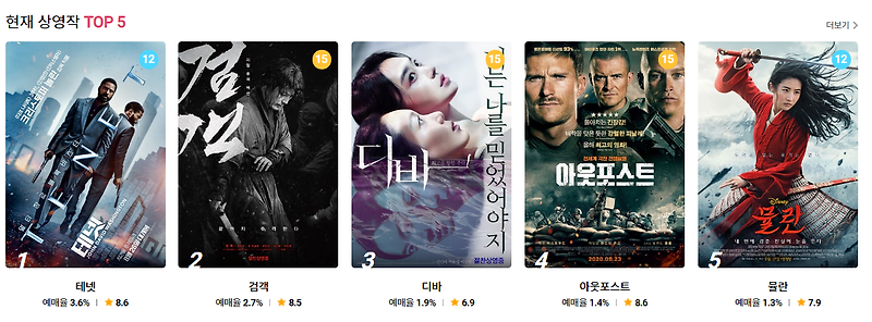 롯데시네마 상영시간표와 영화가격
