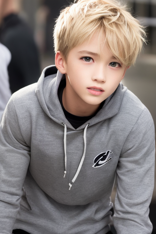 [Boy-115] It's a free image of a beautiful & handsome blond boy walking around the city