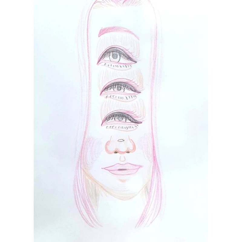 Three Eyes 세 개의 눈들 / 일러스트 그림 드로잉 / 눈 그리기
