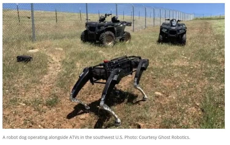 SF 영화에서나 볼 수 있는 미국 멕시코 국경 순찰 4족 로봇  VIDEO: Robot dogs will soon patrol the US-Mexico border