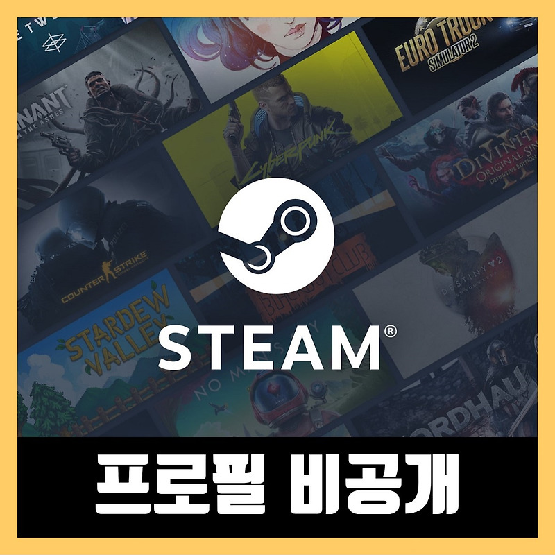 스팀 프로필 비공개 하는법, 보는법 (Steam)