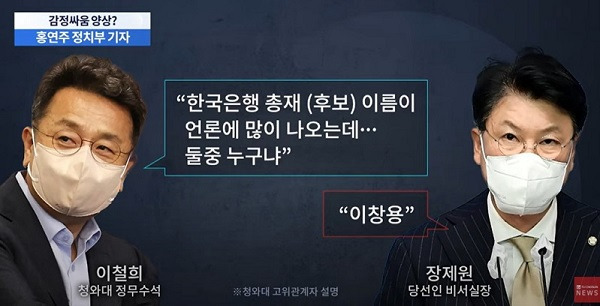 청와대와 윤석열 당선인 측 갈등 촉발...장제원이 원흉?