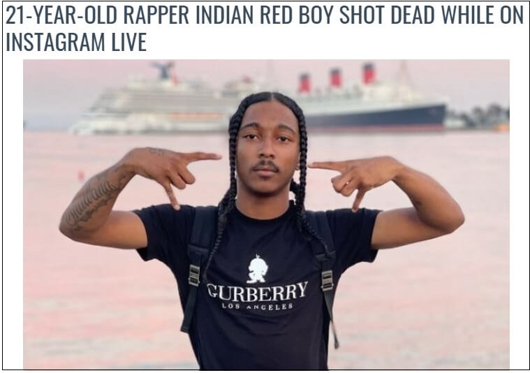 미 랩퍼의 수난시대  VIDEO:California rapper Indian Red Boy was murdered ㅣ RAPPER KTS Dre has been shot dead in a brutal Chicago ambush