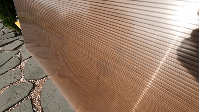 폴리카보네이트 복층 렉산 지붕재로 캐노피 제작한 후기
