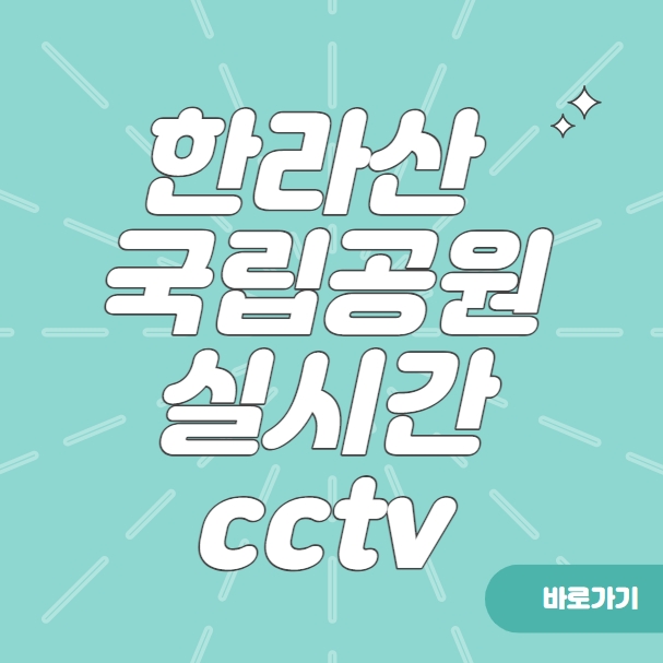 한라산 국립공원 실시간 cctv (탐방예약제)
