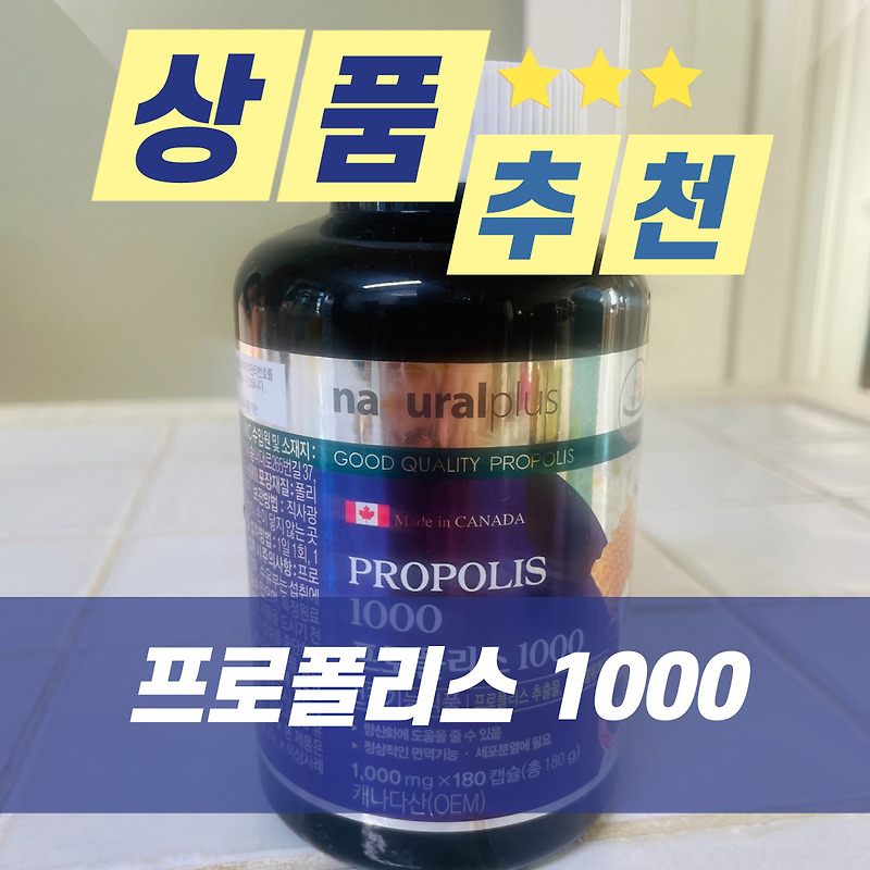 [상품 추천] 면역력 강화와 비염에 좋은 내츄럴플러스 프로폴리스 1000 후기