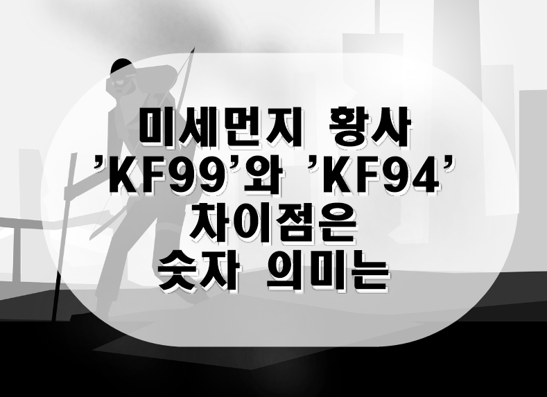 미세먼지 황사 마스크 'KF99'와 'KF94' 차이점은,숫자 의미는