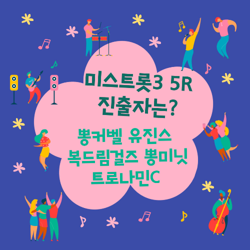 뽕커벨 유진스 복드림걸즈 뽕미닛 트로나민C 미스트롯3 4R라운드/5R라운드 진출자