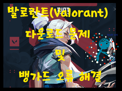 발로란트(Valorant) 다운로드 문제 및 뱅가드 오류 혹은 각종 문제해결