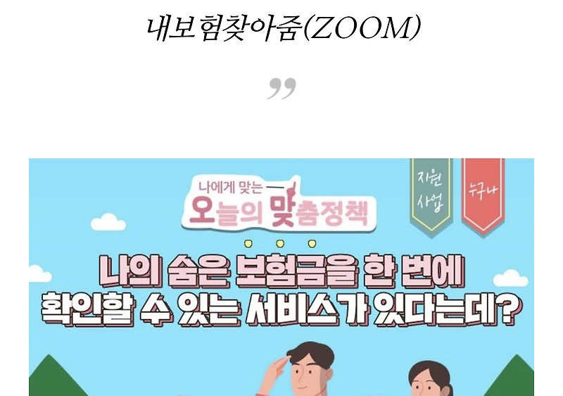 내보험찾아줌 숨은보험금 확인하고 찾는방법 (중도보험금 만기보험금 휴면보험금 뜻)