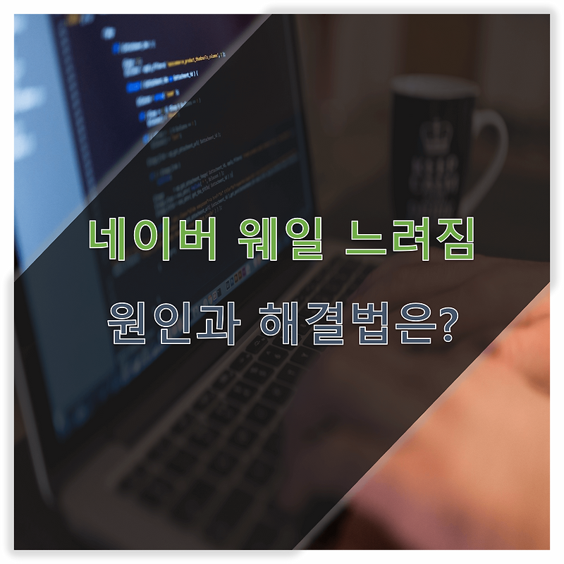 네이버 웨일 느려짐 - 이유가 뭘까? 해결법은?