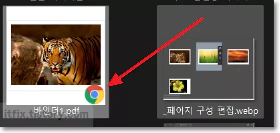 PDF 전용 프로그램이 깔려 있는 데 크롬에서 열리는 경우
