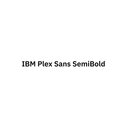 [고딕체]IBM Plex Sans SemiBold 폰트 무료 다운로드(제작 : IBM)