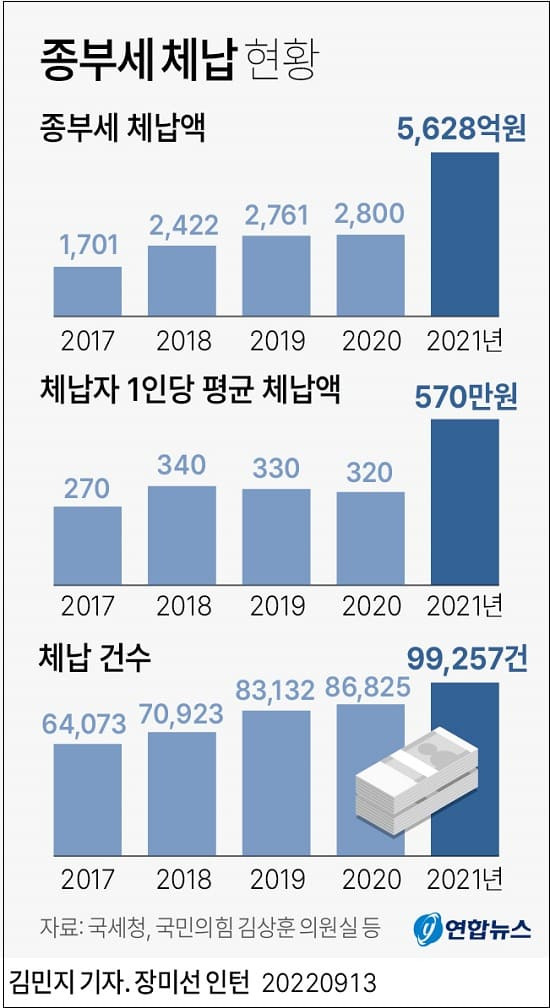 종부세 체납 두배로 늘어 ㅣ 점점 증가하는 다중채무자