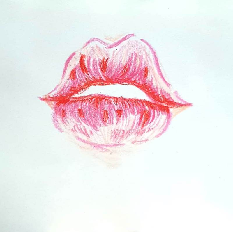 Red Lips 빨간 입술 / 일러스트 그림 드로잉 / 입술 그리기